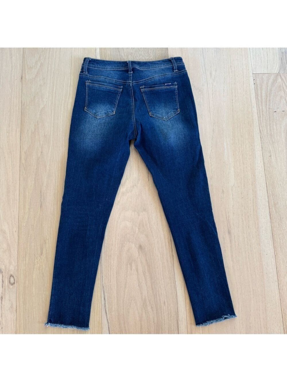 Seven7 Skinny Fit Distressed Denim Jeans Medium Wash Size 7 - Picture 2 of 6